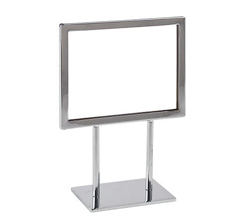 Cadre horizontal sur base 11'' x 7''H, chrome - Porte - affiche de comptoir - Mobico Canada