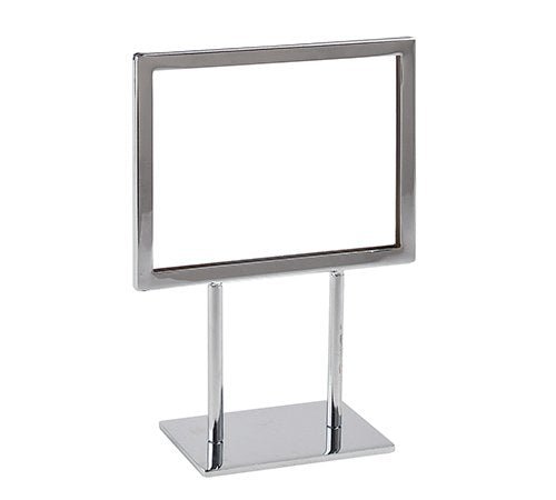 Cadre horizontal sur base 11'' x 7''H, chrome - Porte - affiche de comptoir - Mobico Canada