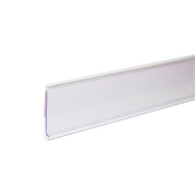 Porte - prix autocollant 48’’ x 1¼’’ H dos opaque et devant clair - Porte - prix & solution d'accrochage - Mobico inc.