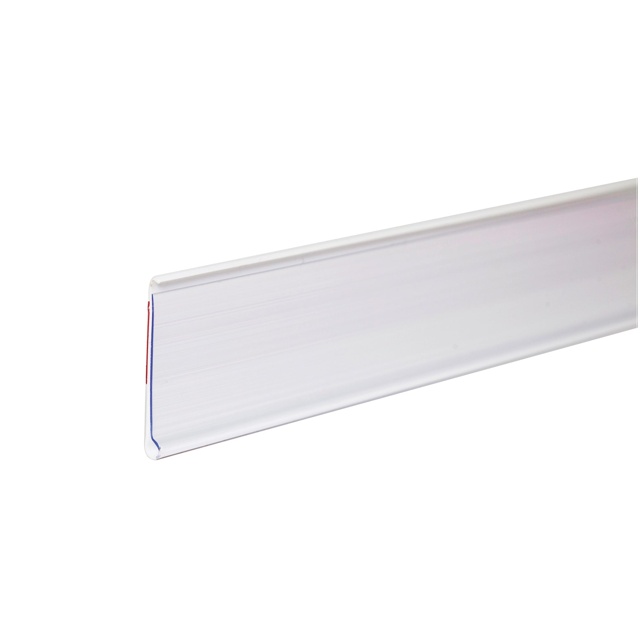 Porte - prix autocollant 48’’ x 1¼’’ H dos opaque et devant clair - Porte - prix & solution d'accrochage - Mobico inc.
