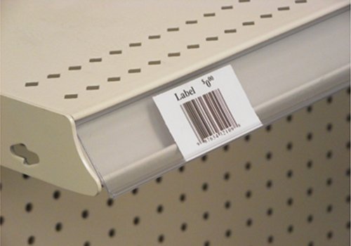 Porte - prix 47.5" x 1¼" H pour tablette de métal, dos clair - Porte - prix & solution d'accrochage - Mobico Canada