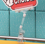 Porte - affiche acrylique avec pince à ressort clair, 6 - 1/4"H - Mobico Canada