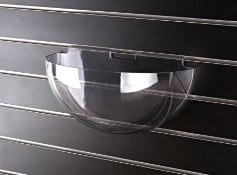 Boite et bol en acrylique pour slatwall - Accessoires pour panneaux rainuré - Mobico Canada