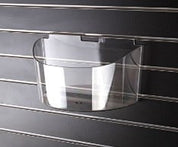 Boite et bol en acrylique pour slatwall - Accessoires pour panneaux rainuré - Mobico Canada