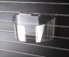 Boite et bol en acrylique pour slatwall - Accessoires pour panneaux rainuré - Mobico Canada