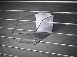Boite et bol en acrylique pour slatwall - Accessoires pour panneaux rainuré - Mobico Canada