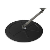 Miroir convexe intérieur en acrylique avec cadre noir et support métallique orientable pour installation murale ou plafond.