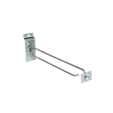 Crochet pour panneaux rainurés avec plaquette pour porte-étiquette