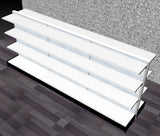 Étagère de rayonnage en îlot double | système de gondole, section 60"H x 144"L x16" base