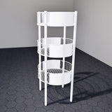 White 3-Tier Round Basket 