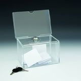 Ballot box 6-1/8"x 4-5/16"x 7-7/8"H with sign holder 6"x 4"H