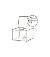 Boite de tirage 6 - 1/8"x 4 - 5/16"x 7 - 7/8"H avec porte - affiche 6"x 4"H - Boîte de tirage & de vrac - Mobico Canada