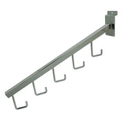 Cascade 16" avec 5 crochets, tube carré 3/4" pour slatwall - Accessoires pour panneaux rainuré - Mobico Canada