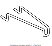 Crochet à tablette de métal pour pince à chips - 3 1/2'' - Pharmacie - Mobico Canada