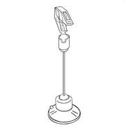 Pinces à succion base 6 - 1/2"H pour affiche jusqu'à 3/8" épaisseur - Porte - prix & solution d'accrochage - Mobico Canada