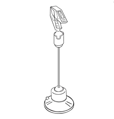 Pinces à succion base 6 - 1/2"H pour affiche jusqu'à 3/8" épaisseur - Porte - prix & solution d'accrochage - Mobico Canada