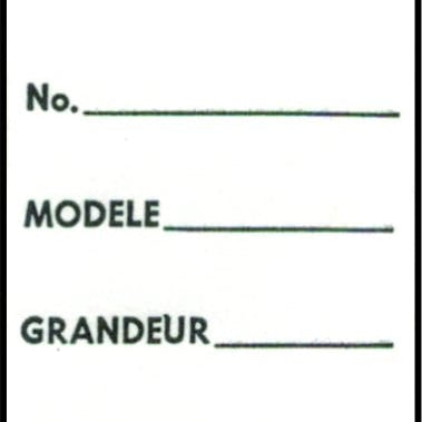 Étiquette 1 partie FRANCAIS 1.25" x 1.88"H - Fusil à étiqueter avec attache de nylon - Mobico Canada