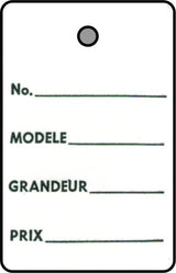 Étiquette 1 partie FRANCAIS 1.25" x 1.88"H