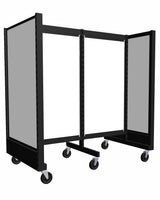 Présentoir de gondole argent de 48'' en  H | 2 sections de 24'' | Mélamine blanche