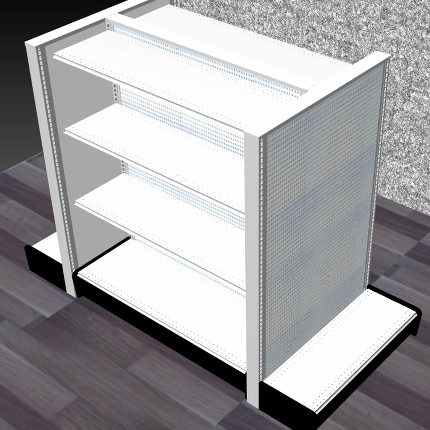 Étagère en îlot double | système de gondole, section 48'' x 60'' H x 16'' P - Étagère commerciale, gondole, murale et Îlot de magasin - Mobico Canada