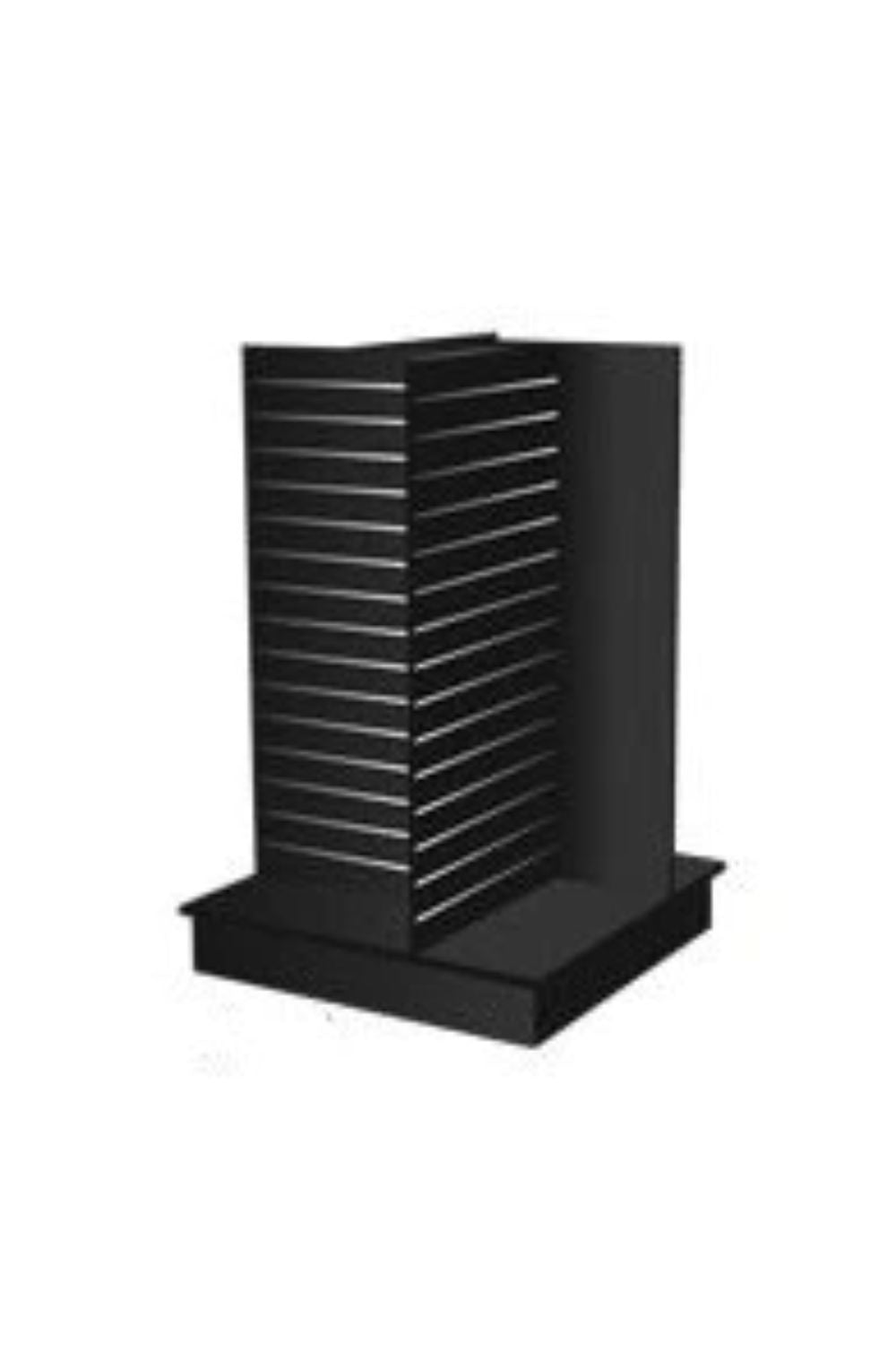 Gondole de slatwall en croix 4 côtés 36’’x 36’’x 54’’H noir, blanc ou érable  - Pharmacie - Mobico Canada