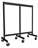 Présentoir de gondole argent de 48'' ( 2 sections de 24'' ) avec mélamine  blanche.