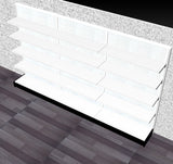 Single-sided shelving units | gondola Display - 84"H x 144"W x 16" base