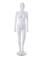 Mannequin femme en plastique blanc mat