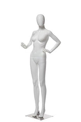 Female mannequin white plastic