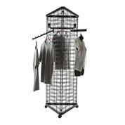 Base triangulaire sur roues pour 3 grilles ou slatgrilles 24"L - Base, connecteur & support mural - Mobico Canada