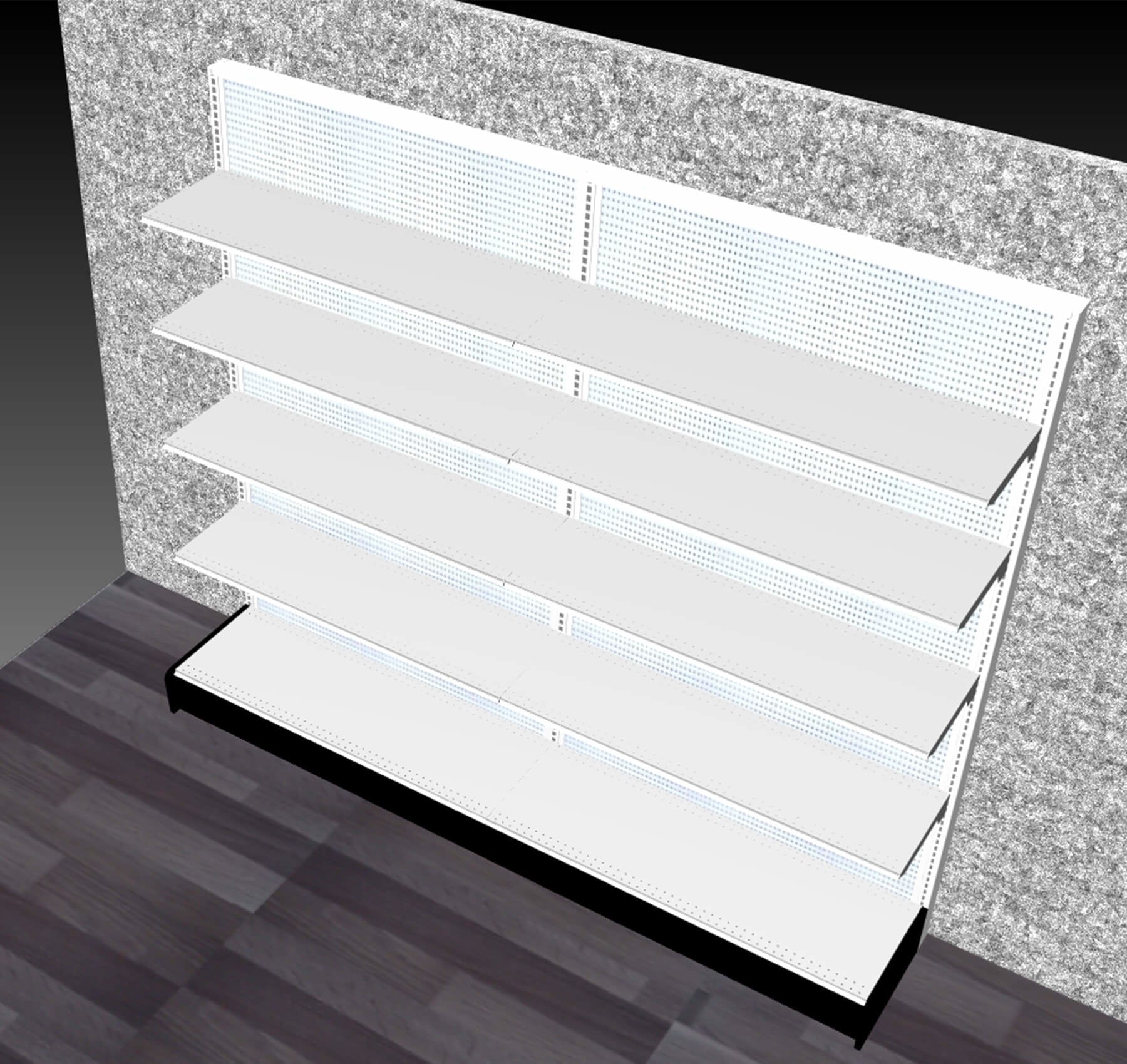 Étagère murale | système de rayonnage, section 84"H x 96"L x 16"base - Étagère commerciale, gondole, murale et Îlot de magasin - Mobico Canada