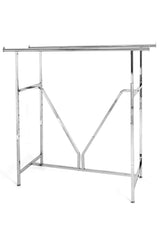 Porte vêtement double en ''V'' 60"L x 22''P - hauteur ajustable de 48” à 72” chrome