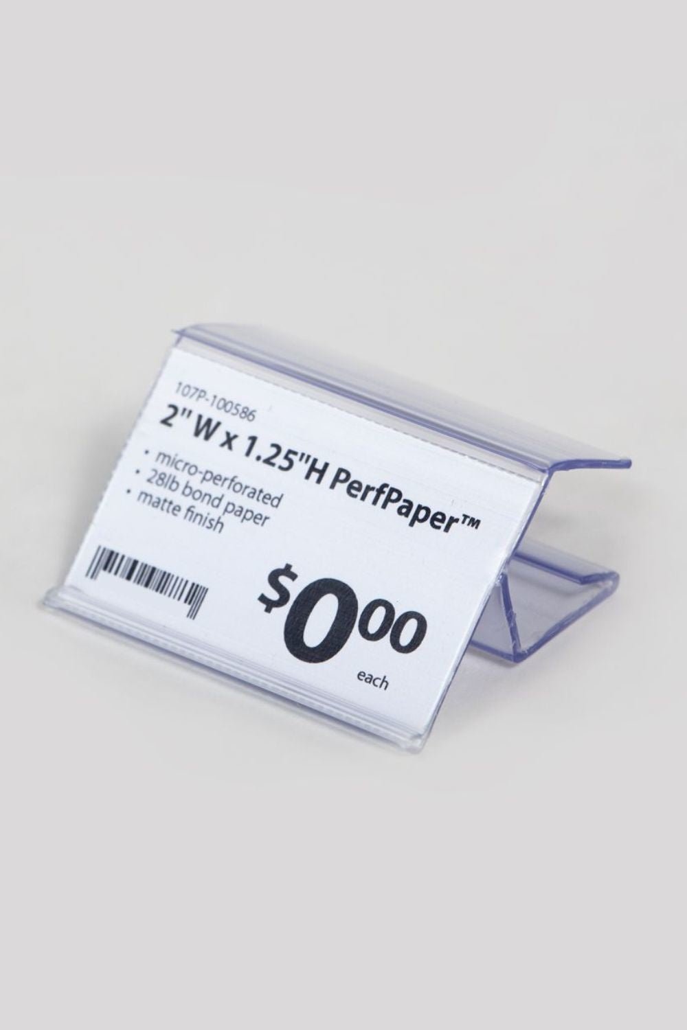 Porte - prix 2'' x 1.25'' H pour tablette de 5/8'' ou 3/4'' d'épaisseur, 50 unités - Porte - prix & solution d'accrochage - Mobico Canada