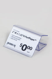 Porte - prix 2'' x 1.25'' H pour tablette de 5/8'' ou 3/4'' d'épaisseur, 50 unités - Porte - prix & solution d'accrochage - Mobico Canada