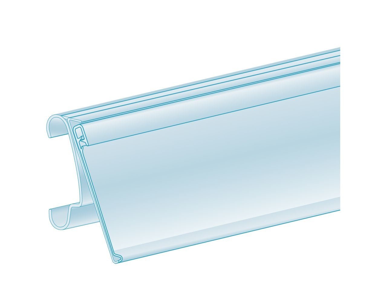 Porte - prix 44"x 1.25H clair pour tablette de grille et moulurée - Porte - prix & solution d'accrochage - Mobico Canada