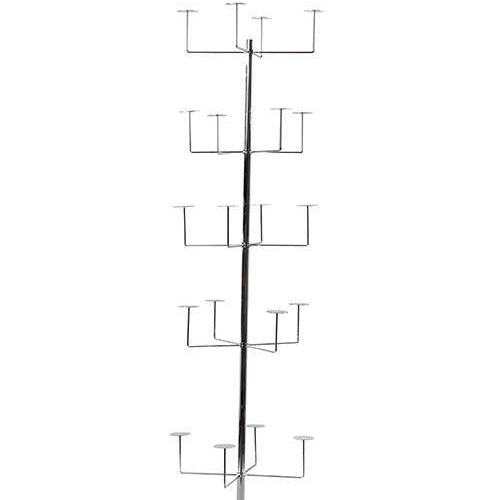 Présentoir à 20 chapeaux, 5 niveaux 70"H chrome - Présentoirs d'accessoires mode - Mobico Canada