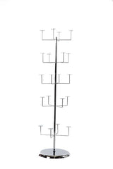 Présentoir à 20 chapeaux, 5 niveaux 70"H chrome