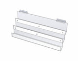 Card display 24"W, 3 level for slatwall or wallmount