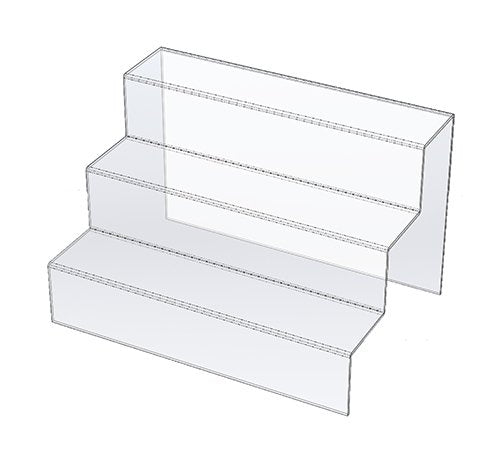 Escalier en acrylique 14’’ x 9’’ x 9’’ H - Accessoires de présentation - Mobico Canada