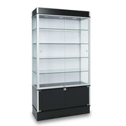 Présentoir vitré mural avec rangement sécurisé 42" x 16" x 78" - Comptoirs Vitrés - Mobico inc.