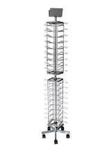 Présentoir de plancher pour 72 paires de lunettes avec mirroir - 67"H x 15"L