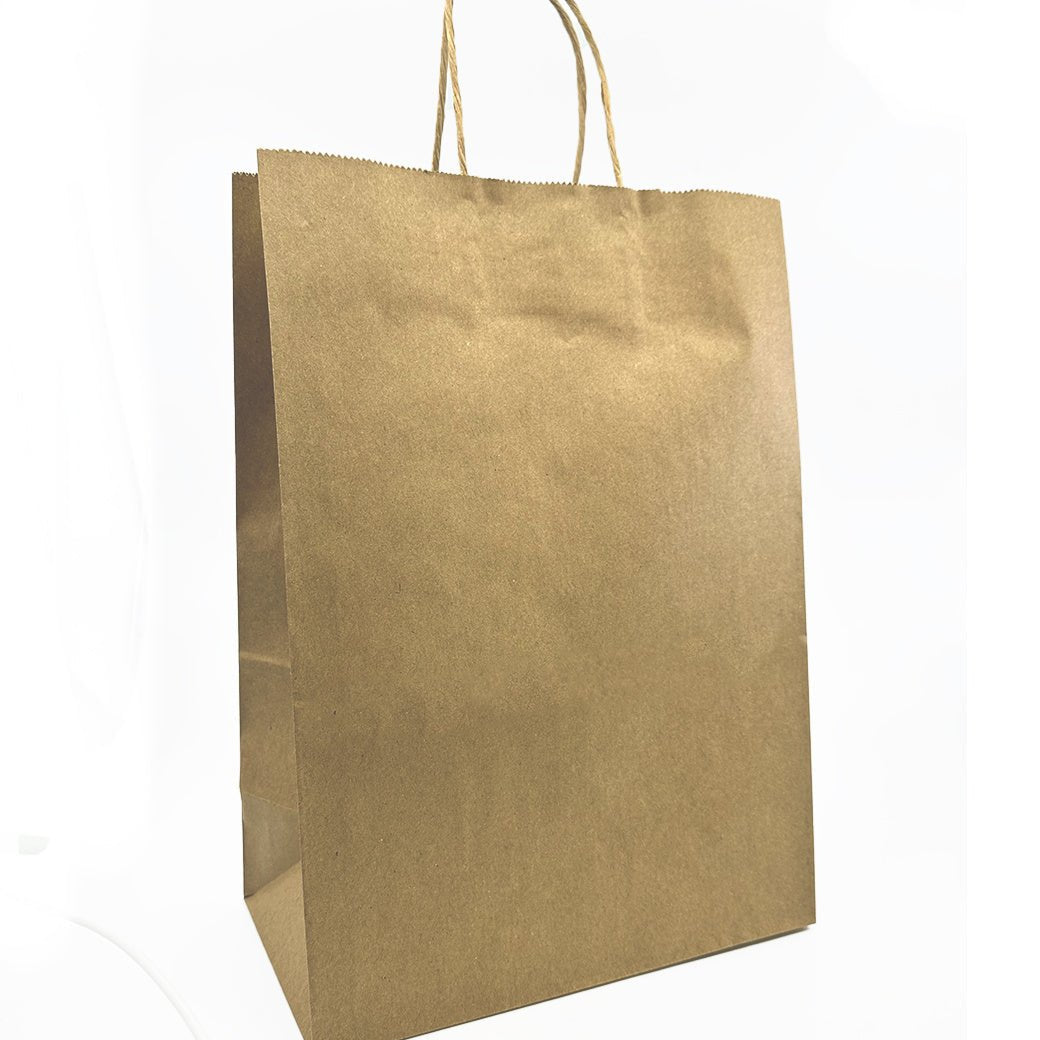 Sacs de magasinage en papier kraft 10x5x13" - Le vanity - Boite de 250 - Présentoirs pour vos événements - Mobico Canada