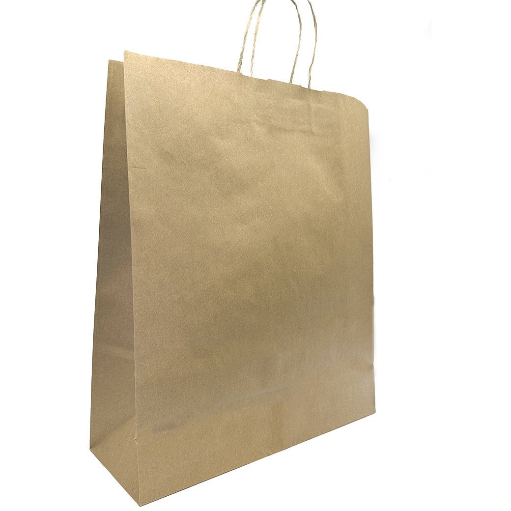 Sacs de magasinage en papier kraft 14x10x16" - Le Take - out - Boite de 200 - Quincaillerie et garage - Mobico Canada