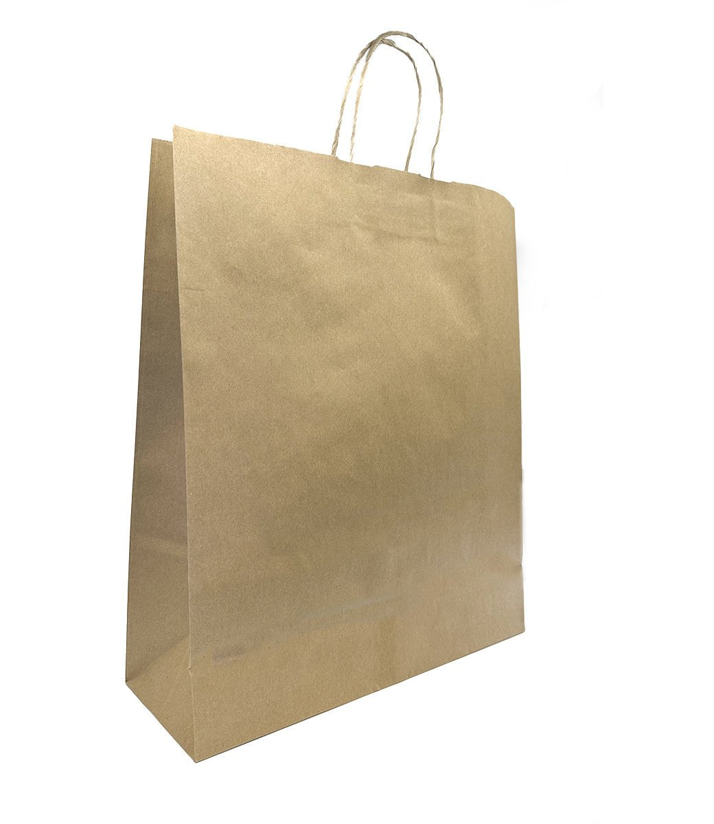 Sacs de magasinage en papier kraft 14x10x16" - Le Take - out - Boite de 200 - Quincaillerie et garage - Mobico Canada