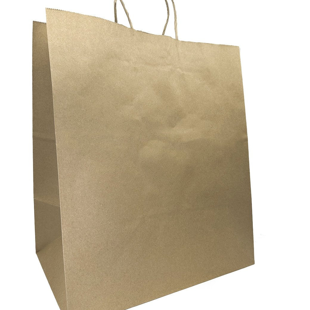Sacs de magasinage en papier kraft 18x7x19" - L'Universel - Boite de 200 - Mobico Canada