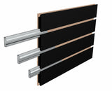 Black Slatwall Panel 96" x 48" with Heavy-Duty Aluminum Inserts