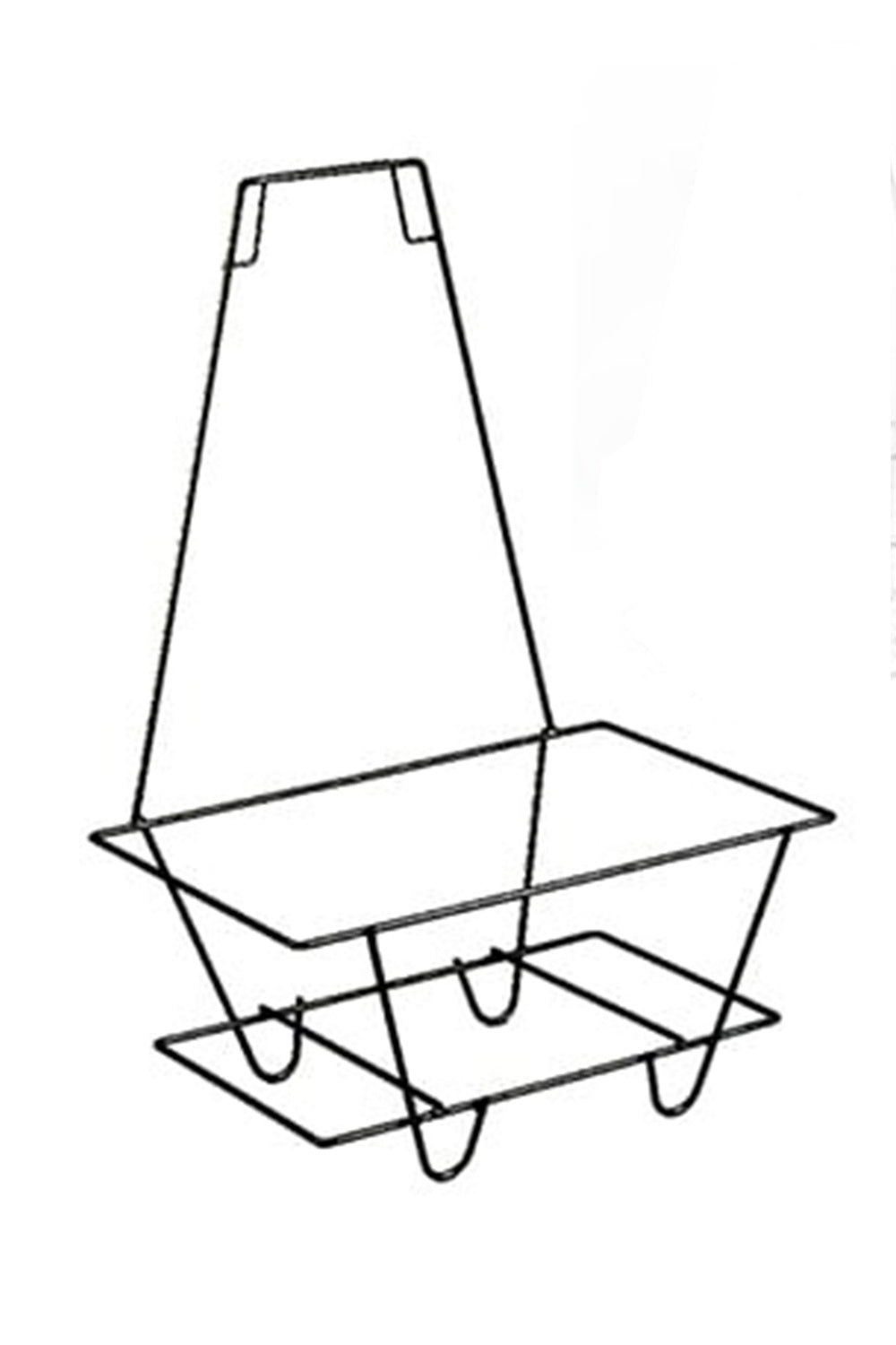 Support 17.5"x 12"x 25.5"H pour 12 paniers avec pince pour affiche, noir - Mobico Canada