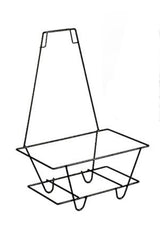 Support 17.5"x 12"x 25.5"H pour 12 paniers avec pince pour affiche, noir