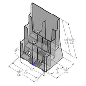 Support à brochure 3 niveaux 9 - 3/8" x 7" x 13 - 1/2"H, mur/comptoir/SW - Accessoires de présentation - Mobico Canada