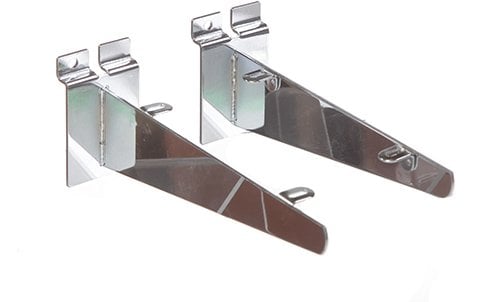 Support à tablette de bois pour Slatwall, vendu en paire - Accessoires pour panneaux rainuré - Mobico Canada